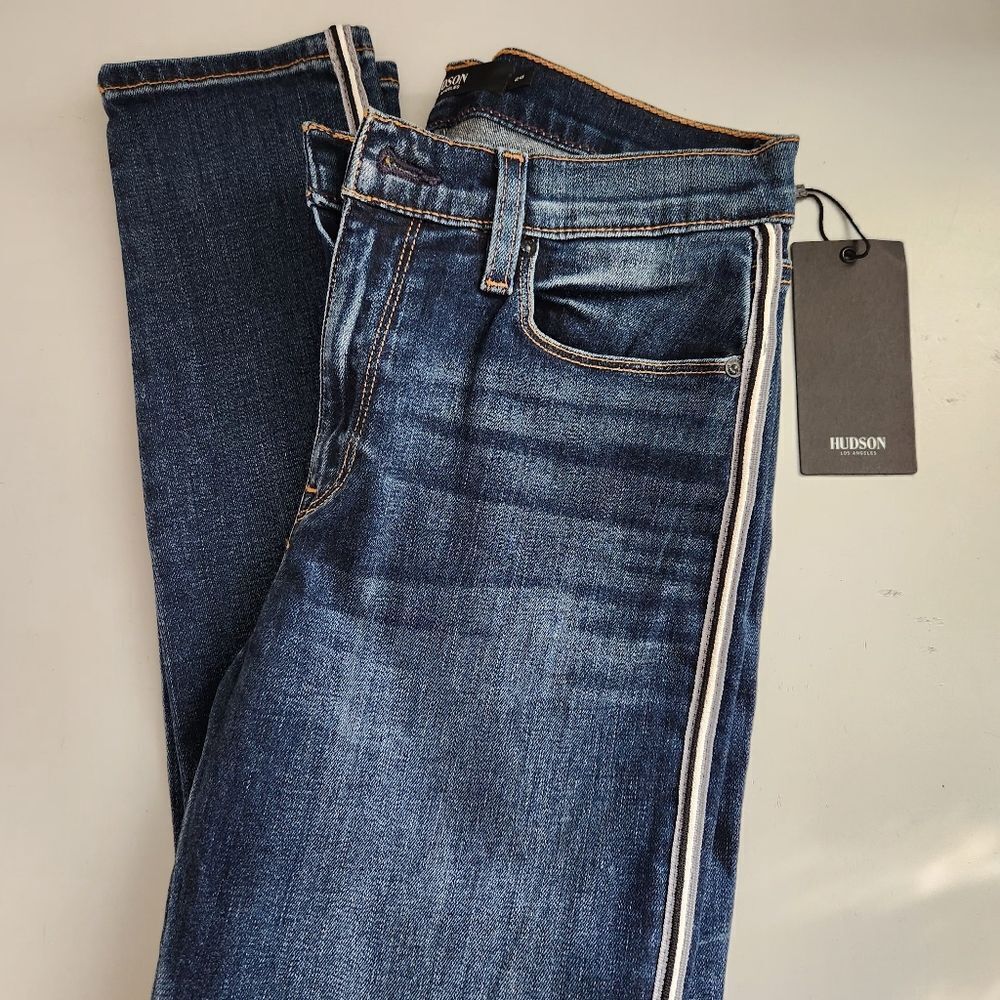 NEW $220 Hudson Jeans Barbara Super Skinny Blue Jeans Women's Size 26
